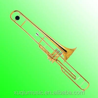 China Gold Lacquer Brass Head China Musical Instruments C Piston Valve / Trombone Trombone With Pistons for sale