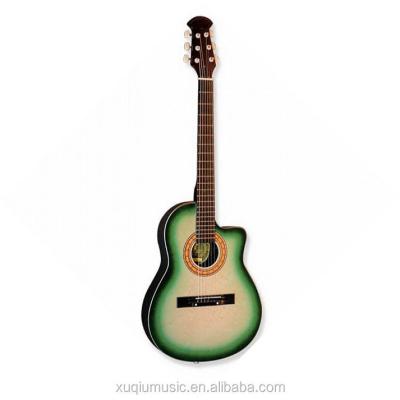 China cheap price plastic back ovation plywood basswood acoustic guitar made in china for sale