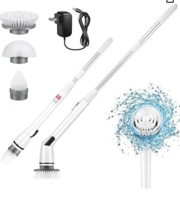 China Sustainable Electric Cleaning Brush Kitchen Bathroom Scrubber Cordless Floor Scrubber Electric Spin Scrubber Replace Head for sale