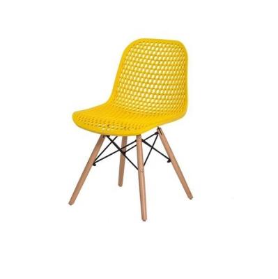 China Modern multi-colored Honeycomb Chair With wood Leg Honeycomb Design Dining Side Chair for sale