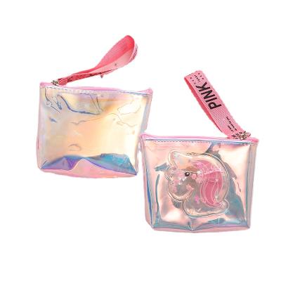 China ZHANGKEL I2022 New Fashion Student Mini Girl's Daily Coin Purse Creative School Life Double-Layer Ribbon Key Bag for sale