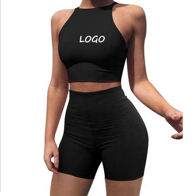 China MOTE-ZC582 Wholesale Breathable Crop Top Summer Women's Jogging Suit Single Shorts Set Logo Athletic Sportswear Custom Made for sale