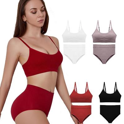 China MOTE-ZC323 QUICK DRY hot sexy red bra panties set plus size solid color sexy lingerie thin nylon bras and women underwear set for sale