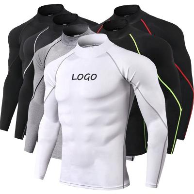 China Solid Color MOTE-ZC555 High Quality QUICK DRY Running Long Sleeved T-shirts Plus Size Quality Sport Logo Dry Custom T-shirt Men for sale