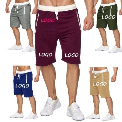 China Custom Color Mens Shorts MOTE-ZC550 2022 Solid Mens Beach Shorts Pants High Waist Breathable Drawstring Cotton Wholesale for sale