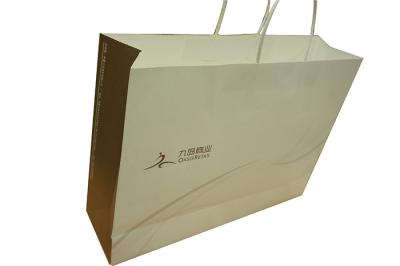 China CMYK / PMS Logo Printing Recycled Brown Kraft Shopping Paper Bag for sale