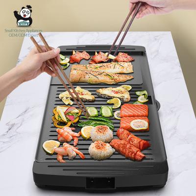 China Family BBQ Household Light Smoke Less Electric Grill Pan Non Stick Pot Barbecue Oil Smart Temperature Control Electric Bakeware for sale