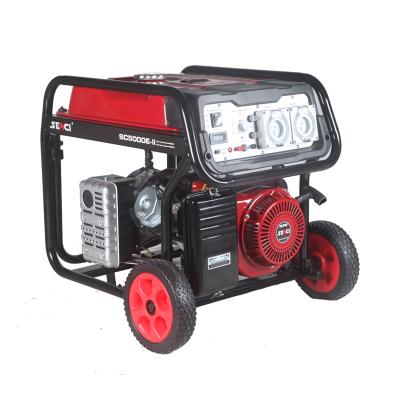 China Senci 2 SC5000-II 50Hz Portable Generator senci Electric Gasoline Generator SC5000-II Hand Crank Magneto for sale