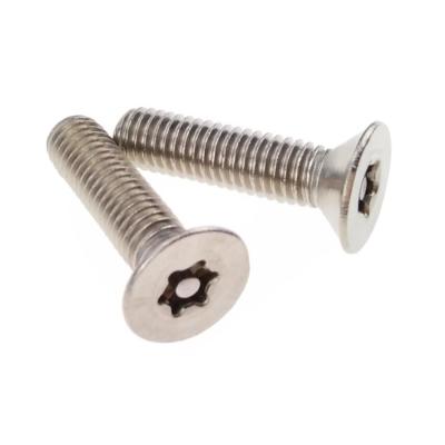 China Stainless Countersunk Security Screw A2 M5 Stainless Steel Head Fastener for sale