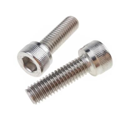 China Stainless Steel A2-70 Stainless Steel Hex Socket Head Bolts Knurled Fastener DIN 912 for sale