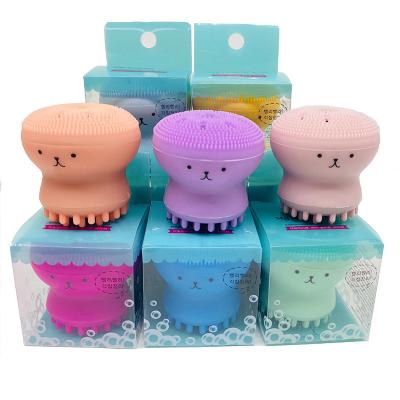 China Eco-friendly Silicone Design Octopus Face Cleaner Facial Cleansing Brush for sale