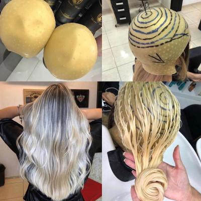 China Hair Salon Stations Equipment Plastic Hair Coloring Dying Tipping Hairstyle Highlighting Cap for sale