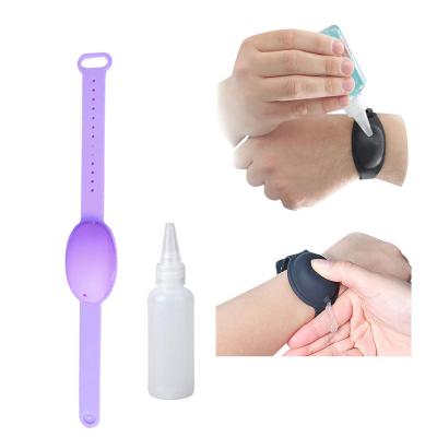 China Factory Wholesale Silicone Hand Sanitizer Holder Wristband Wash Wristband For Washing Hand for sale