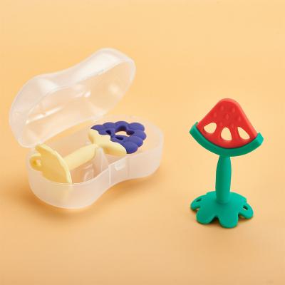 China Soft Toy New Arrival Fruits Food Grade BPA Free Silicone Teething Toys For Baby for sale