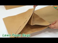 Brown Lawn Paper Bags Kraft Multiwall Square Bottom Moisture Proof