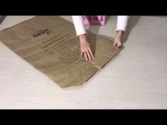 Custom Size Recycled Kraft Paper Bags 20kg 25kg Pasted Multiwall Paper Bags