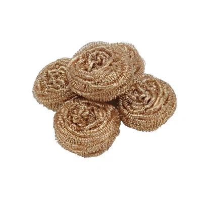 China Sustainable Kitchen Cleaning Best 100% Pure Copper Scrubber Scrubber Ball Copper Wire Ball for sale