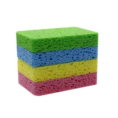 China Amazon Seller Sisal Fiber Cellulose Fiber Cellulose Viable Cleaning Sponge Hot Friendly Sponge Wood Pulp Dish Towel Wood Pulp Cotton Wet Scouring Pads for sale