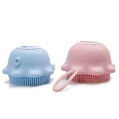 China Relieve Fatigue Amazon Hot Selling Soap Storage Baby Silicone Ultra Soft Antibacterial Bath Brushes for sale