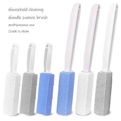 China Disposable Pumice Stone For Toilet With Handle Brush Stick For Bath Bowl Stain Remover Glass Porcelain Pool Tile Foot Cleaning Maker for sale