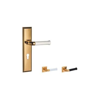 China Znic Alloy Plate Handle New Zinc Alloy Security Lock For Metal Doors Handles for sale