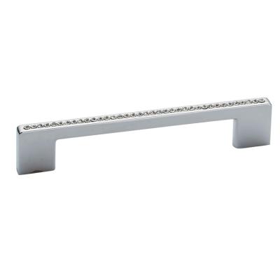 China Cabinet Chrome Plated Zinc Alloy Crystal Handle Kitchen Cabinet Handle for sale