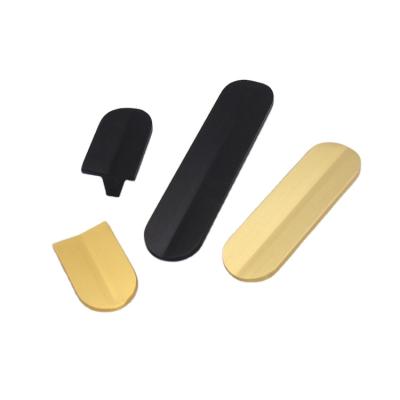 China New Style Contemporary Design Aluminum Single Knob Minimalist Triangle Shape Gold Cabinet Door Handle Knob for sale