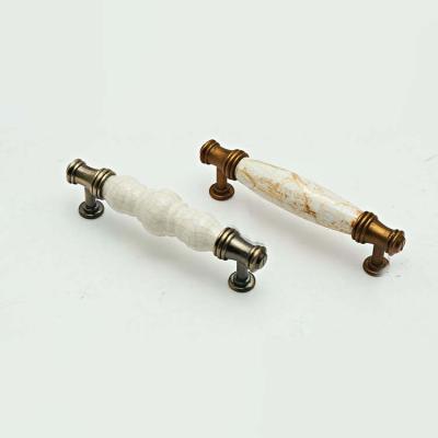 China Home Furniture Antique Classic Ceramic Cabinet Drawer Handle , Drawer Pulls Handles for sale