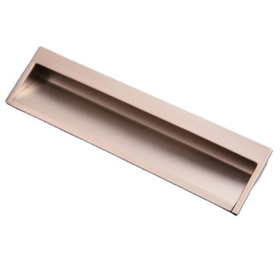 China Modern Metal Shower Hidden Drawer Pull , Furniture Cabinet Recessed Hardware Hidden Handle for sale