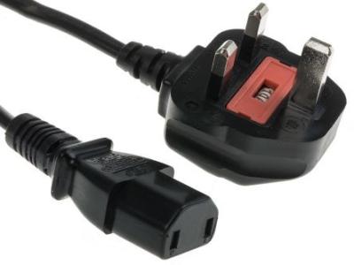 China Black 3*0.5mm2 3*0.75mm2 UK Power Cord C13 3*1.0mm2 For Home Application for sale