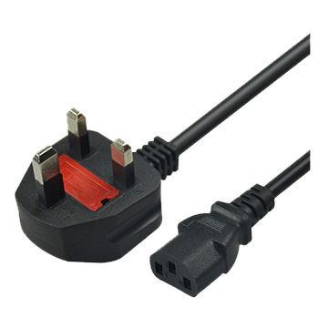 China Black 3*0.5mm2 3*0.75mm2 UK Power Cord C13 3*1.0mm2 For Home Application for sale