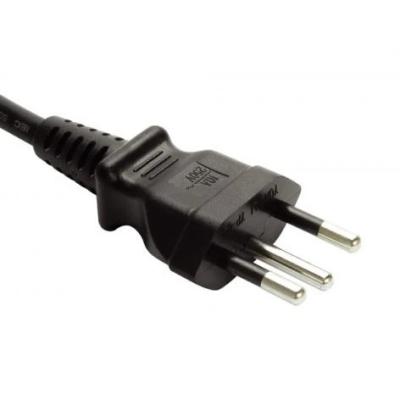 China Home Application C13 PVC Brazil Black Power Cord With EU 3 Pin Plug for sale