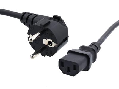 China European Black Standard European Power Cord 3*1.5mm Square C19 C20 for sale