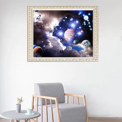 China Universe classic 2021 5D diy diamond planet painting oil painting for living room bedroom home decoration painting for sale