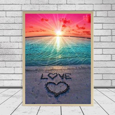 China 2021 5D diy diamond classic love sand painting oil painting for living room bedroom home decoration painting for sale