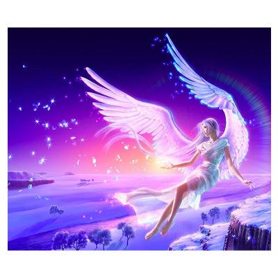 China 2021 5D diy diamond classic girl angel painting oil painting for living room bedroom home decoration painting for sale