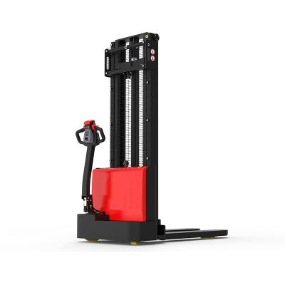 China Warehouse Material Handling Self Loading Pallet Stacker Hydraulic Forklift 1.5t Reach Truck Fully Electric for sale