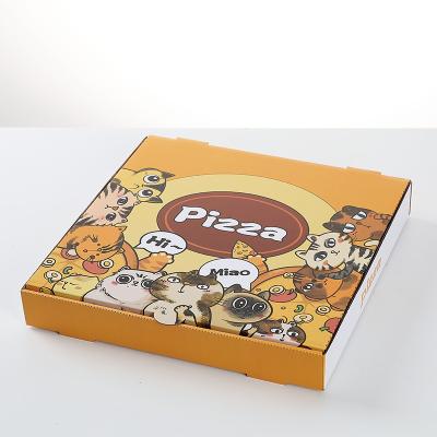 China Wholesale 8 10 12 16 inch Reusable Biodegradable Pizza Cardboard Custom Printed Corrugated Paper Pizza Packaging Box for sale