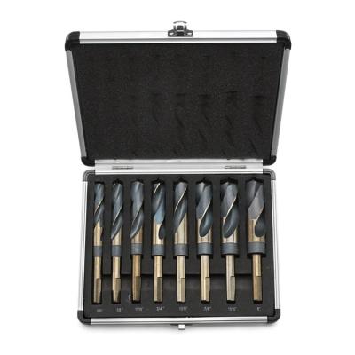 China 8 PCS Metal Drill Bit 135 Degree HSS Silver And Deming Drill Bit Set With Metal Case for sale