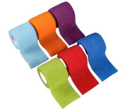 China 2021 Cohesive Flexible Nonwoven+ spandex+glue Durable Bandages And Body Bandage Wrap For Medical for sale