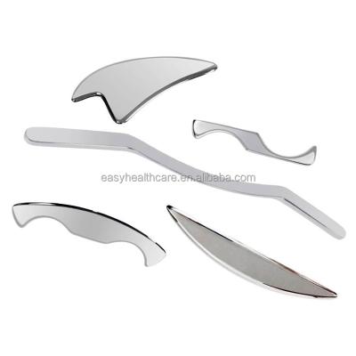 China Yoga Gua Sha Stainless Steel Massage Scraping Tool Kit - IASTM Tools for Large Soft Tissue Mobilization and Physiotherapy for sale