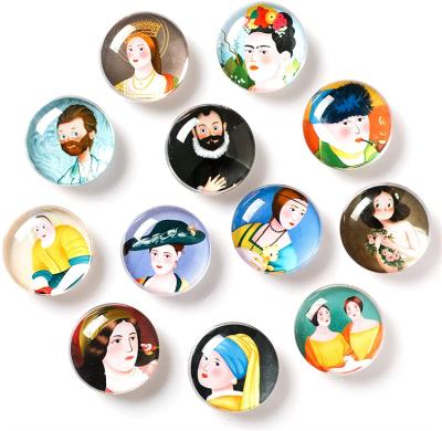 China Shape Souvenir Promotional Custom Fridge Magnet Round Fridge Magnet 3D Printing Fridge Magnet for sale