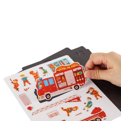 China Custom Made Children's Material Non-toxic Harmless Material Eco-friendly Puzzle Magnetic Puzzle Book for sale