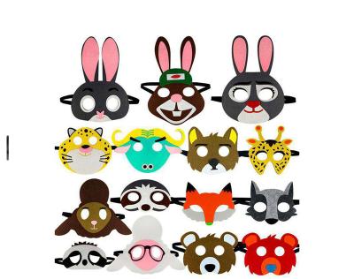 China Halloween Party Comfortable Masquerade Ball Felt Mask Kids Cartoon Eye Mask Boy Role Play Superhero Star Party for sale