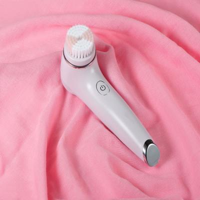 China DEEP CLEANSING Waterproof USB Rechargeable Vibrate Exfoliate Sonic Electric Facial Cleansing Brush Face Silicone Brush for sale