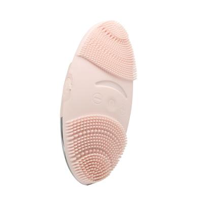 China Mini Silicone New Products Face Scrubber Vibration Brush Acne Facial Remover Silicone Ionic Facial Brush DEEP CLEANSING Electric Cleansing Brush for sale