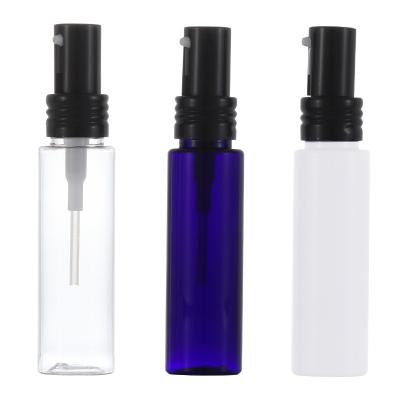 China 30ml Eco-friendly Recyclable Clear Empty PET Bottle Essential Oil Manufacturer Label Hotsale White Plastic Lotion Bottle With Black Pump for sale