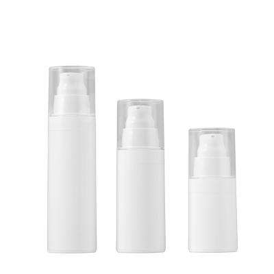 China Eco-friendly Recyclable Personal Care Cosmetic Private Label 15ml30ml50ml100ml Transparent AS PET Airless Plastic Pump Bottle For Lotion for sale