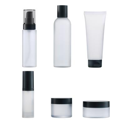 China Amazon Supplier Skin Care Products Round Shape Pump 15ml 30ml 50ml Cosmetic Empty Plastic Acrylic Airless Lotion Bottle Cosmetic Packaging Cream Jar for sale