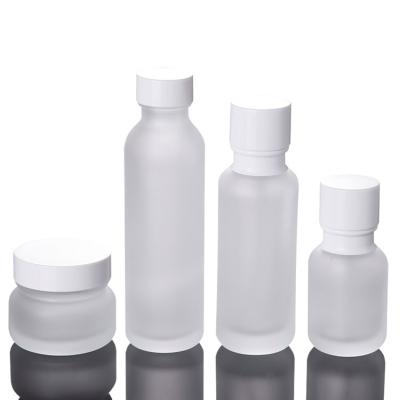 China Free Shipping Amazon Cosmetic Supplier 50g 150ml Skin Care Set Lotion Glass Bottle For Cosmetics Packaging for sale